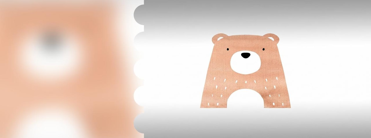 Drawing on canvas "Bear Cub"