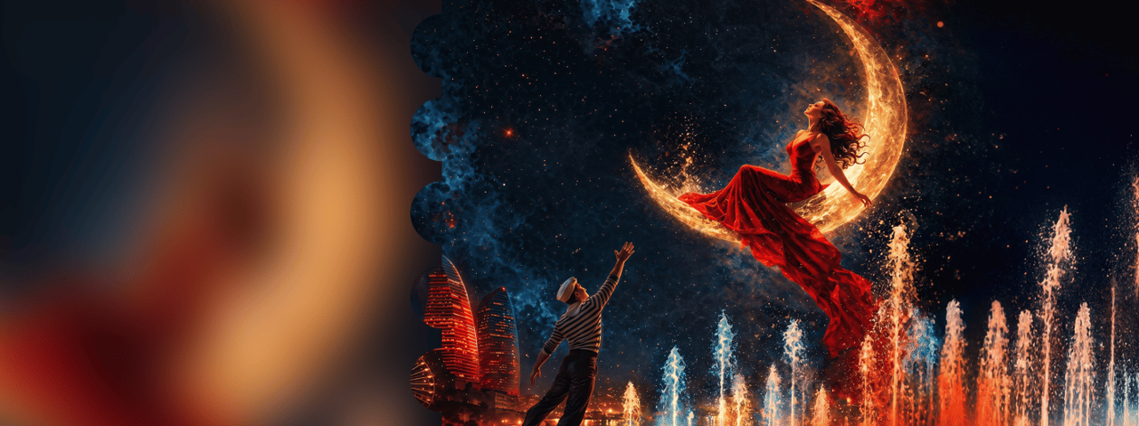 Вечер на берегу. Baku night show