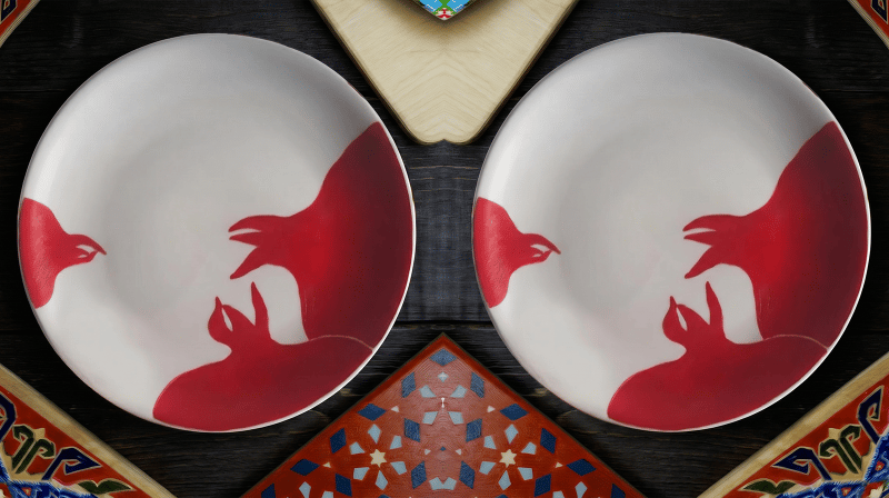Decorative plate painting