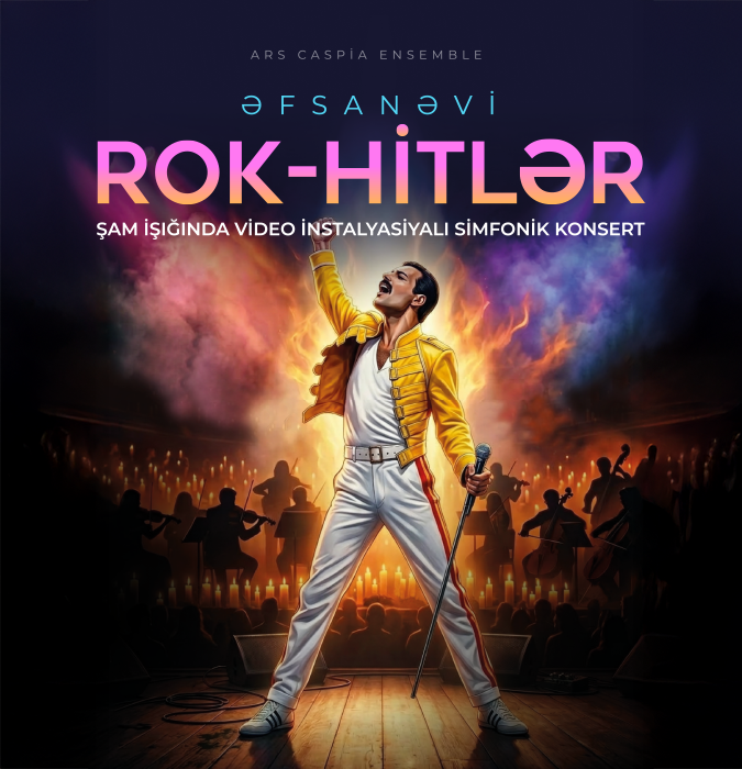 Legendary rock hits. Candlelight symphony concert with video installations. Ars Caspia Ensemble