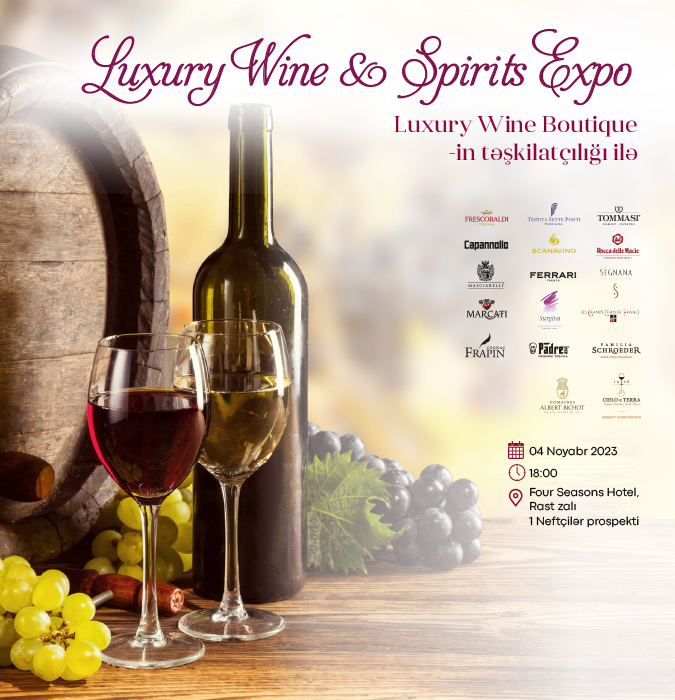 Dəbdəbəli şərab və içki sərgisi