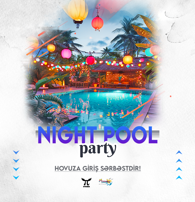 Night pool party