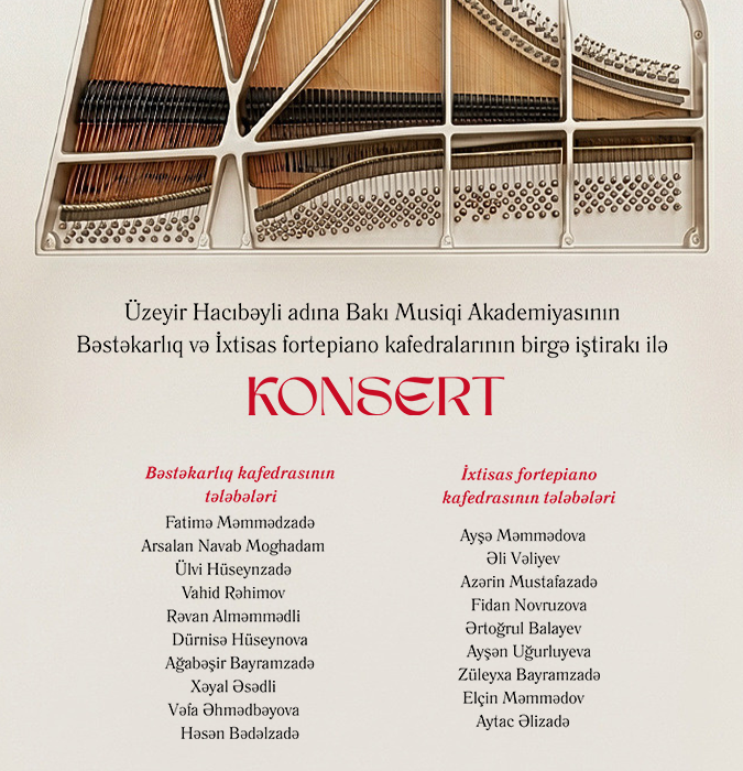 Bəstəkarlıq və İxtisas fortepiano kafedrasının birgə konserti