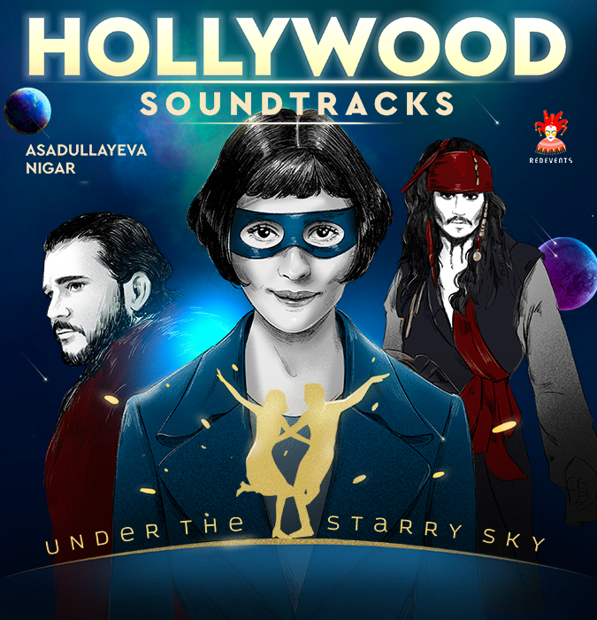 Ulduzlu səma qübbəsi altında Hollivud musiqiləri.