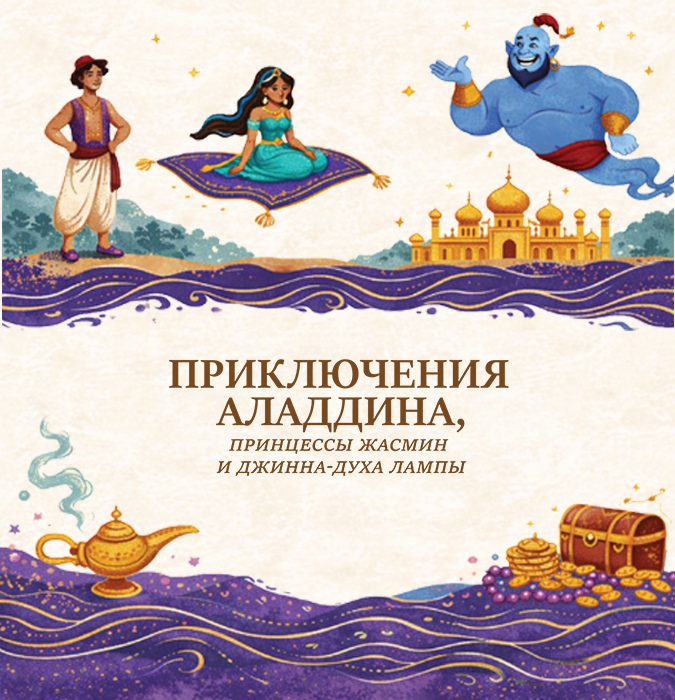 Приключения Алладина,принцессы Жасмин и Джина-духа лампы