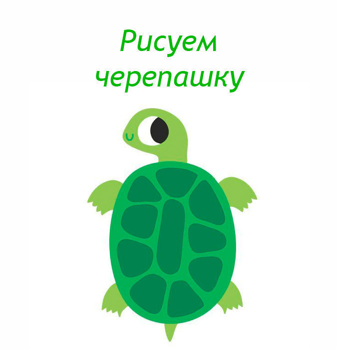 Drawing on canvas "Baby Turtle"