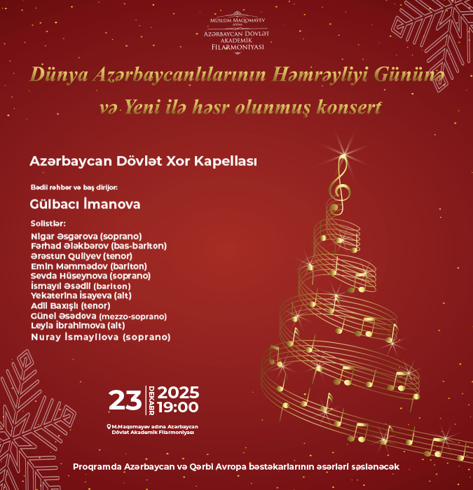 Concert dedicated to the Day of Solidarity of World Azerbaijanis and the New Year Azerbaijan State Choir Capella