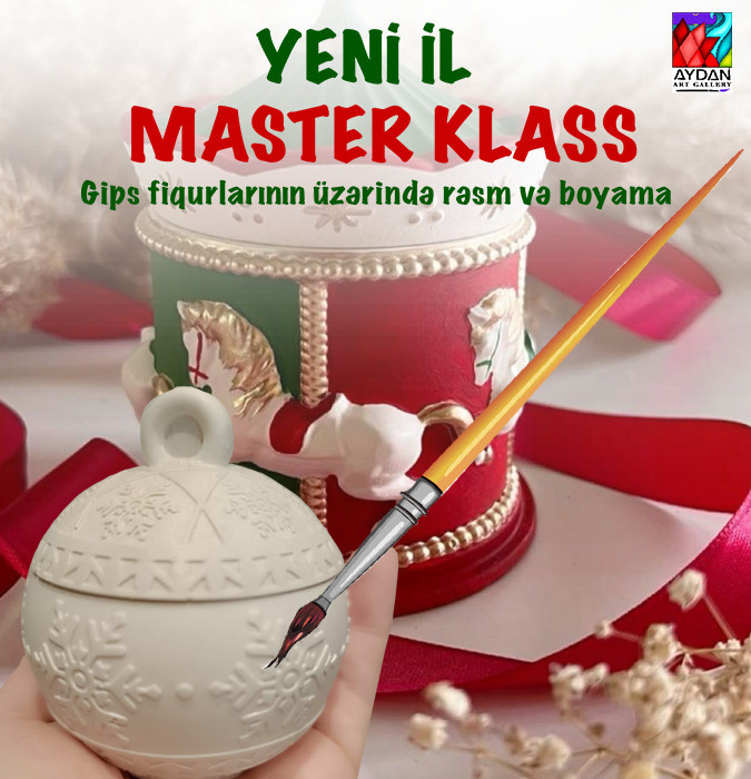AYDANİ Qalereyasında böyüklər üçün Yeni il mövzusunda master-klass
