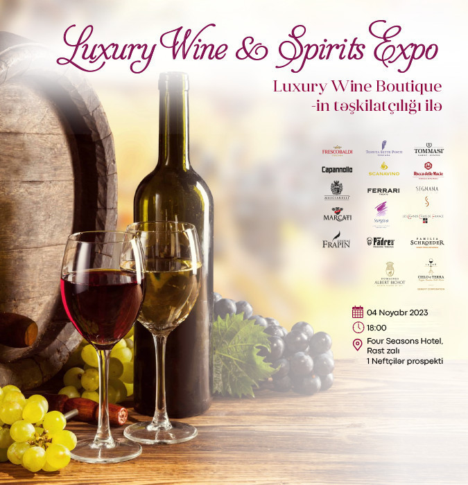 Dəbdəbəli şərab və içki sərgisi