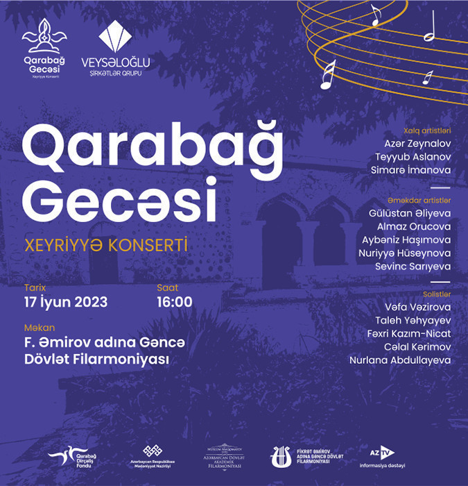 “Qarabağ gecəsi” xeyriyyə konserti