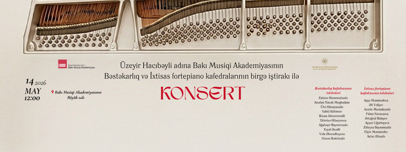 Bəstəkarlıq və İxtisas fortepiano kafedrasının birgə konserti