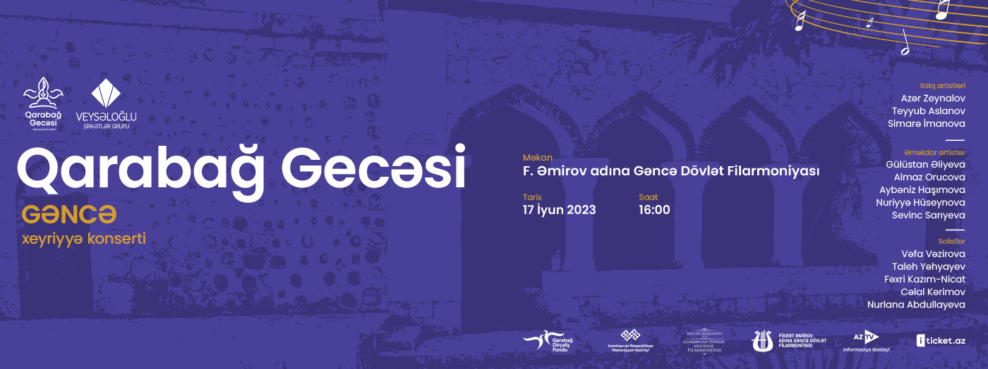 “Qarabağ gecəsi” xeyriyyə konserti