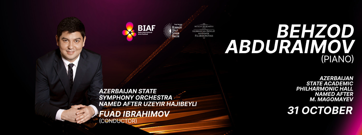 Festivalın açılış konserti: Behzod Abduraimov (fortepiano), Azərbaycan Dövlət Simfonik Orkestri, Fuad İbrahimov (dirijor)