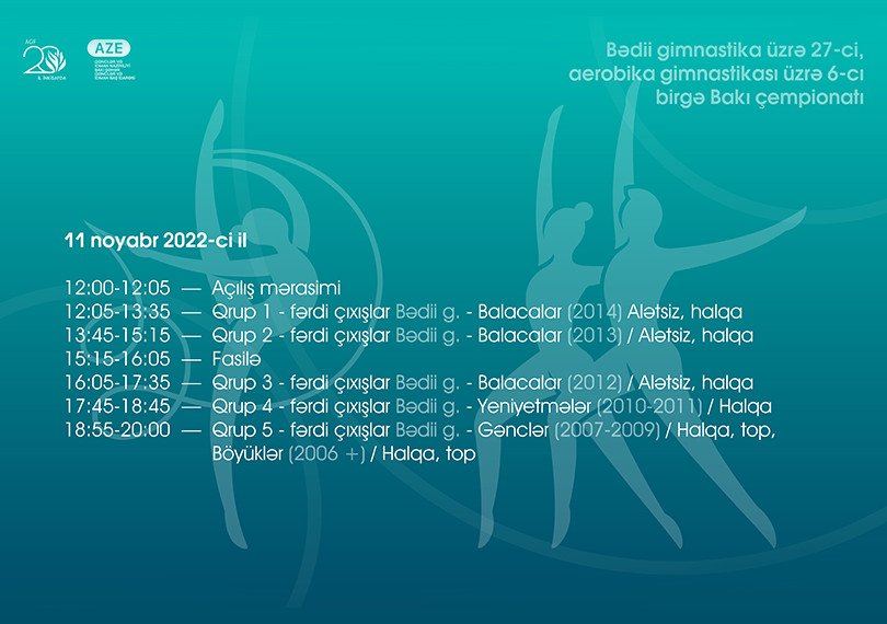 Объединенный 27-й Чемпионат Баку по художественной гимнастике и 6-й Чемпионат Баку по аэробной гимнастике