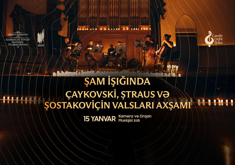 An Evening of Waltzes by Tchaikovsky, Strauss, and Shostakovich. Candlelight Concert. Candlelight Baku