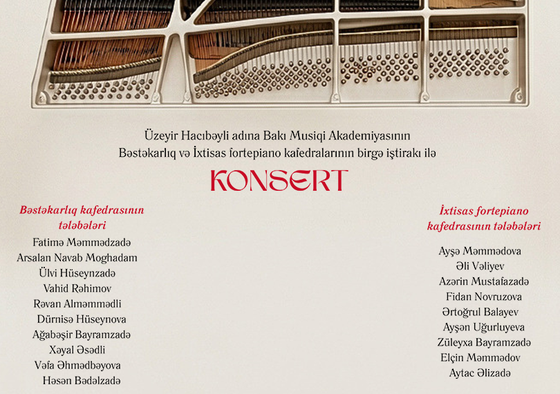 Bəstəkarlıq və İxtisas fortepiano kafedrasının birgə konserti