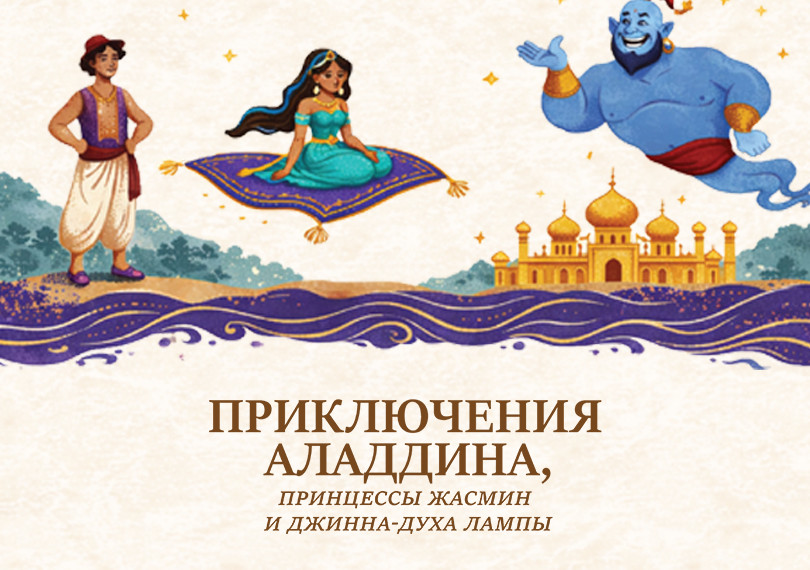 Приключения Алладина,принцессы Жасмин и Джина-духа лампы