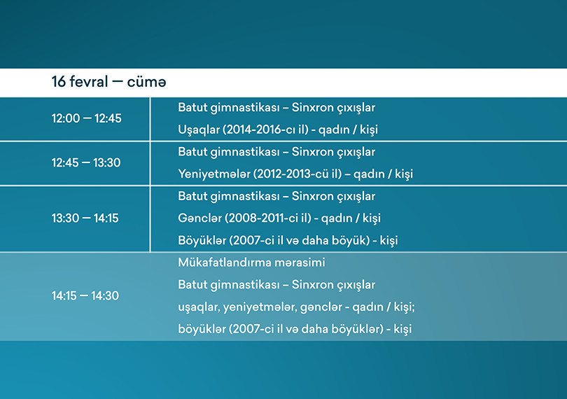The 8th Open Azerbaijan Championship & Open Baku Championships  among Age Categories in Trampoline Gymnastics