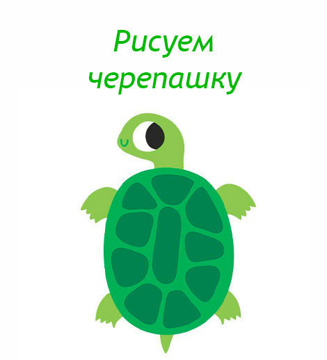 Рисунок на холсте "Черепашка"