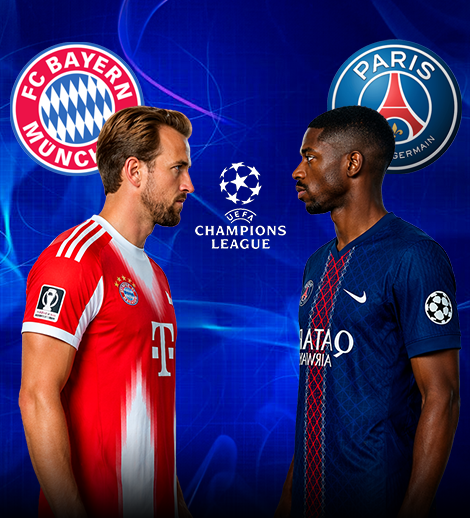 Football broadcast / Bayern Munich vs Paris Saint-Germain