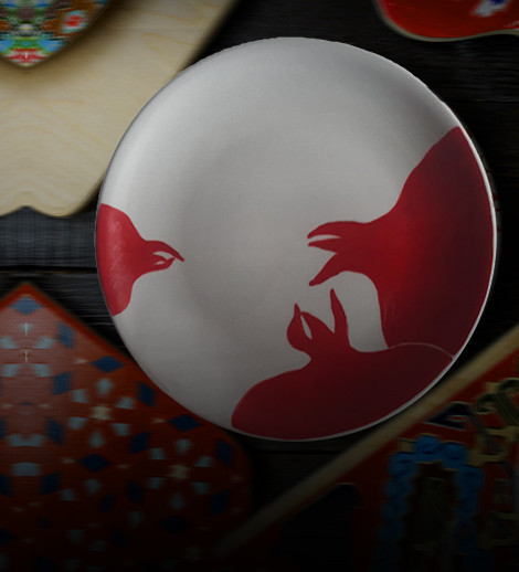 Keramika boşqabların dekorativ rənglənməsi