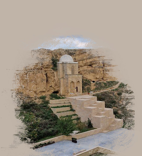 Monument of "Diri baba tomb" in the balance of "Basgal" State Historical - Cultural Reserve