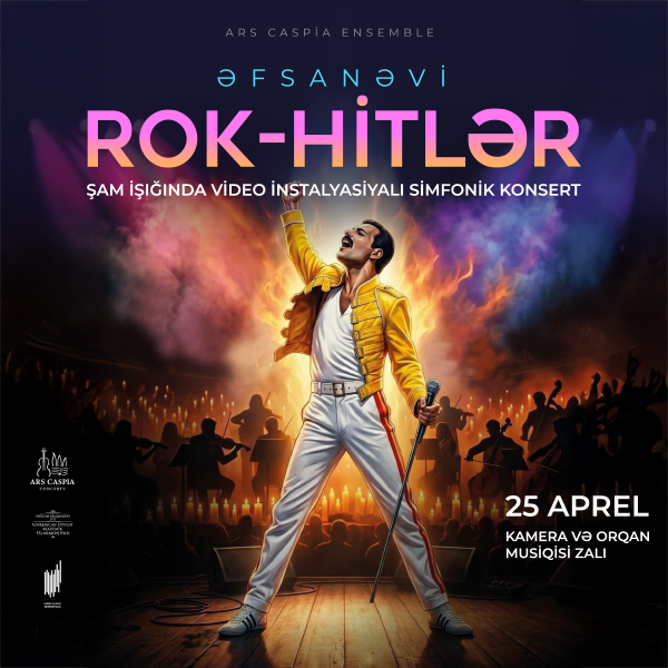 Legendary rock hits. Candlelight symphony concert with video installations. Ars Caspia Ensemble