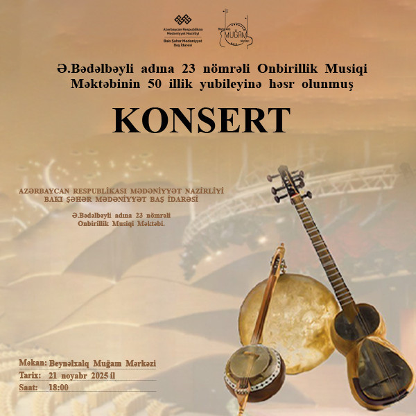 50th anniversary of the 11-year Music School No. 23 named after A. Badalbeyli