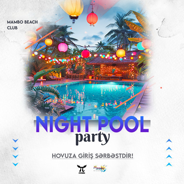 Night pool party