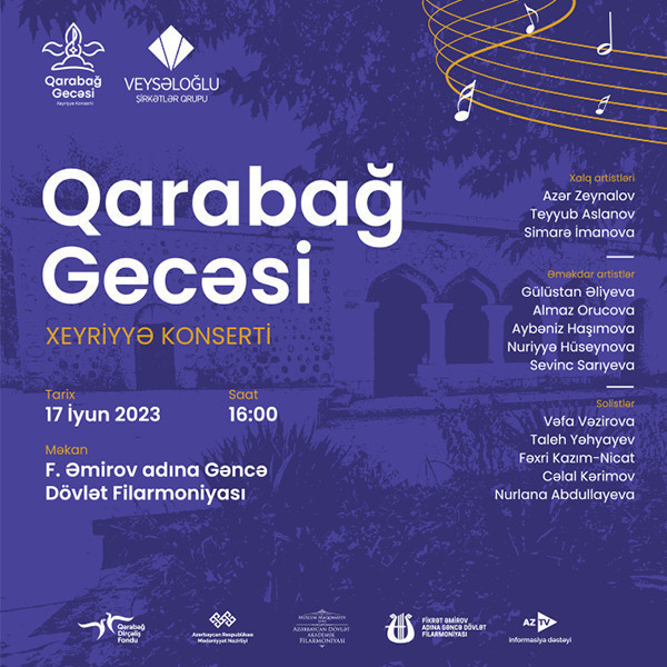 “Qarabağ gecəsi” xeyriyyə konserti
