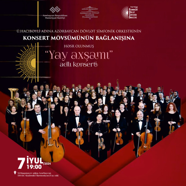 Konsert mövsümünün bağlanışına həsr olunmuş “Yay axşamı” adlı konsert ADSO