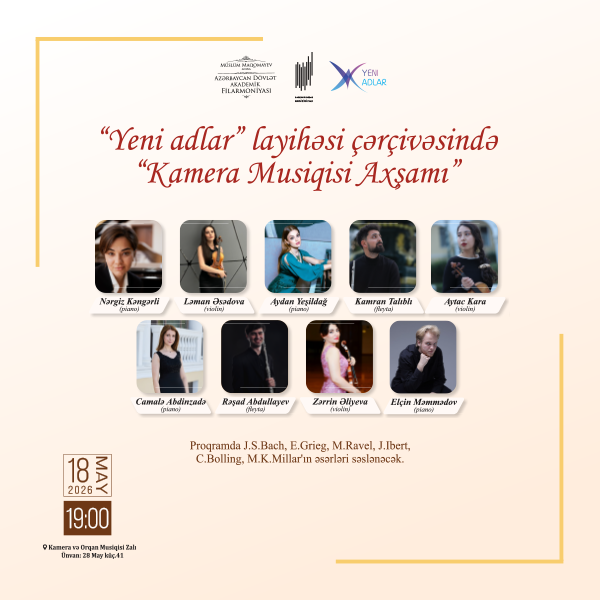 "Within the framework of the 'New Names' project, 'Chamber Music Evening'"
