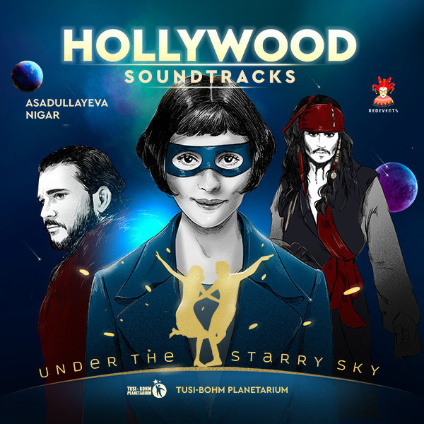 Ulduzlu səma qübbəsi altında Hollivud musiqiləri.