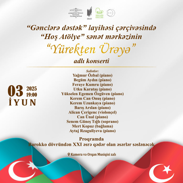 The concert titled "From Heart to Heart" by the art center "Hoş Atölye" within the framework of the "Support for Youth" project