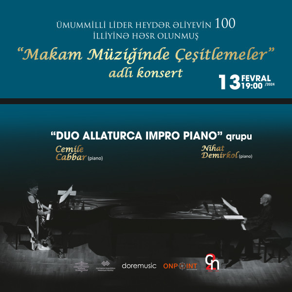"Makam Müziğinde Çeşitlemeler” adlı konsert “DUO ALLATURCA IMPRO PIANO” qrupu